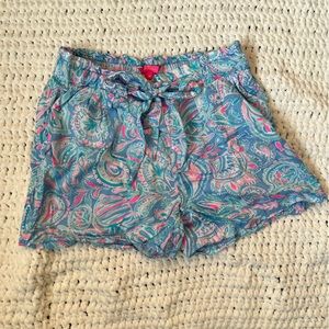 Lilly Pulitzer paper bag tie waist shorts